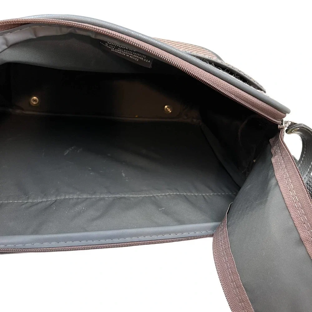 Samsonite Silhouette 4 Tweed Carry On Bag Travel Luggage Gray Pink Vintage‎ 1987